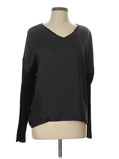 Pre-owned Charlie Long Sleeve Blouse In Black
