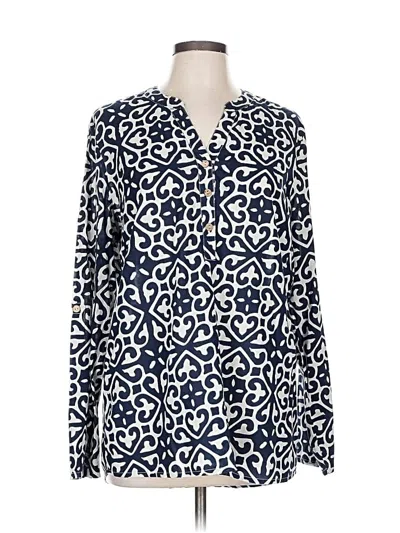 Pre-owned Charlie Long Sleeve Blouse In Blue