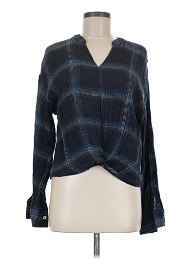 Pre-owned Charlie Long Sleeve Blouse In Blue