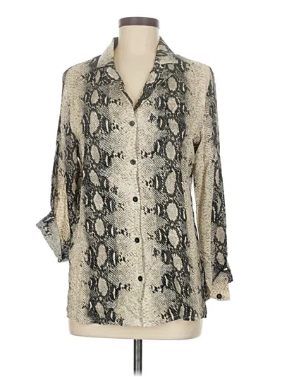 Pre-owned Charlie Long Sleeve Blouse In Ivory