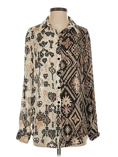 Pre-owned Charlie Long Sleeve Blouse In Ivory