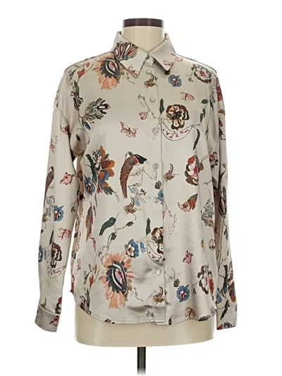 Pre-owned Charlie Long Sleeve Blouse In White