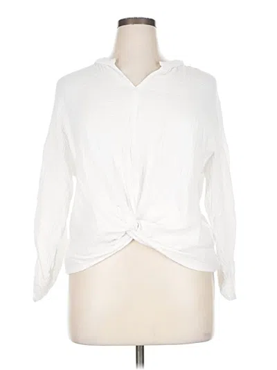 Pre-owned Charlie Long Sleeve Blouse In White