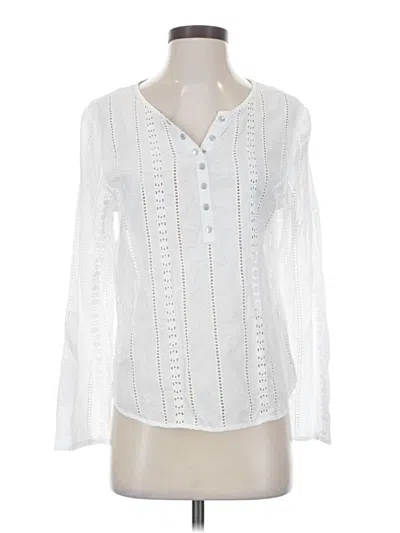 Pre-owned Charlie Long Sleeve Blouse In White