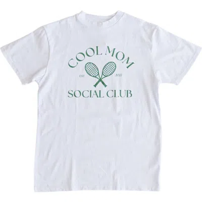 Charlie Lou Baby Women's Cool Mom T-shirt In White