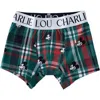 Charlie Lou Baby ® Little Boy's Steamboat Willie Tartan Boxer Briefs In Green