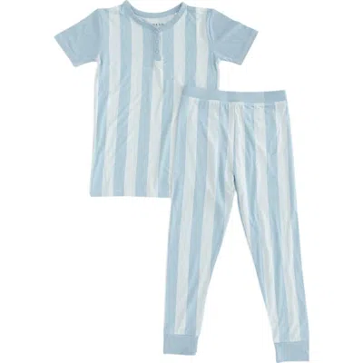 Charlie Lou Baby ® Little Kid's Cotton Candy Stripes Pajama Set In Blue