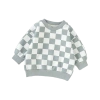 Charlie Lou Baby Kids' ® Organic Checkered Cotton Sweatshirt In Blue