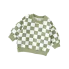 Charlie Lou Baby ® Organic Checkered Cotton Sweatshirt In Green