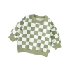 Charlie Lou Baby Kids' ® Organic Checkered Cotton Sweatshirt In Green