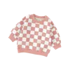 Charlie Lou Baby Kids' ® Organic Checkered Cotton Sweatshirt In Pink