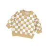 Charlie Lou Baby Kids' ® Organic Checkered Cotton Sweatshirt In Yellow