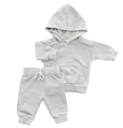 Charlie Lou Baby Kids' ® Organic Cotton Hoodie & Jogger Set | Gray