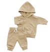 Charlie Lou Baby ® Organic Cotton Hoodie & Jogger Set | Gray In Beige