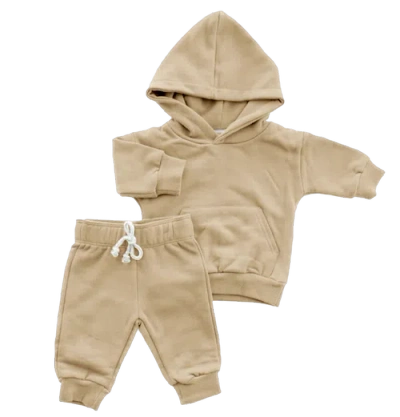 Charlie Lou Baby Kids' ® Organic Cotton Hoodie & Jogger Set | Gray In Neutral