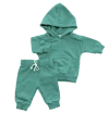 Charlie Lou Baby Kids' ® Organic Cotton Hoodie & Jogger Set | Gray In Green