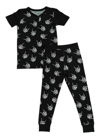 Charlie Lou Baby ® Toddler Boy's Rock N' Skull Pajama Set In Black
