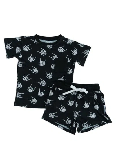 Charlie Lou Baby ® Toddler Boy's Rock N' Skull T-shirt & Shorts Set In Black