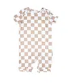 Charlie Lou Baby Unisex Checkered Shortie Romper - Baby In Multi