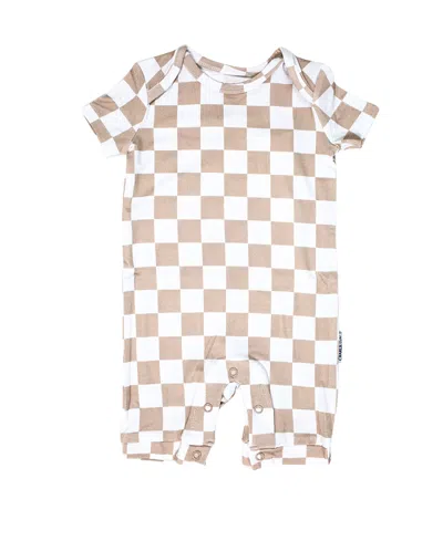 Charlie Lou Baby Unisex Checkered Shortie Romper - Baby In Checkered Multicolor