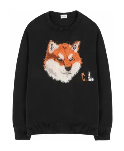 Charlie Luciano Black Fox Pattern Pullover