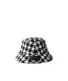 Charlie Luciano Check Pattern Chanel Style Fisherman Hat In Black
