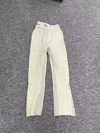 Charlie Luciano Stitched Chanel Style Sweatpants In White