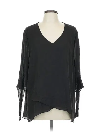 Pre-owned Charlie Paige 3/4 Sleeve Blouse In Black