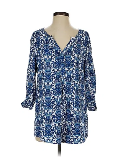 Pre-owned Charlie Paige 3/4 Sleeve Blouse In Blue