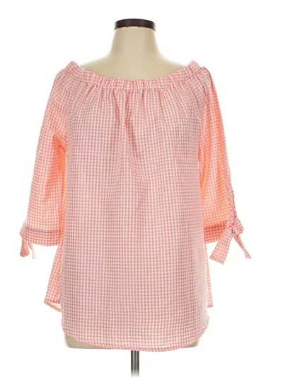 Pre-owned Charlie Paige 3/4 Sleeve Blouse In Pink