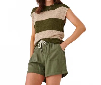 Charlie Paige Cap Sleeve Knit Sweater - Plus In Green