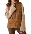 Charlie Paige Lightweight Reversible Vest In Gold In Gold