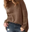 Charlie Paige Marley Sweater In Brown In Brown