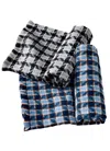 Charlie Paige Plaid Blanket Scarf In Gray In Grey