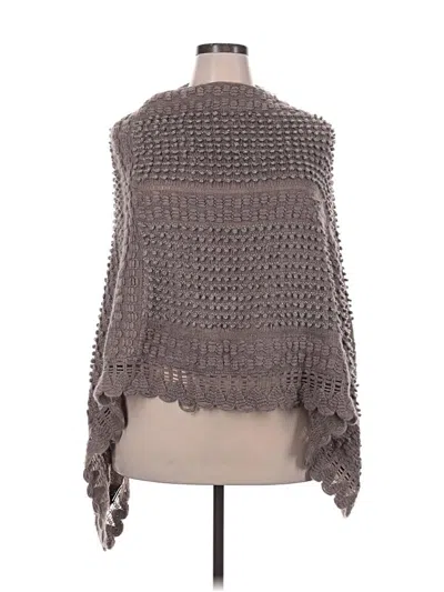 Pre-owned Charlie Paige Poncho In Brown