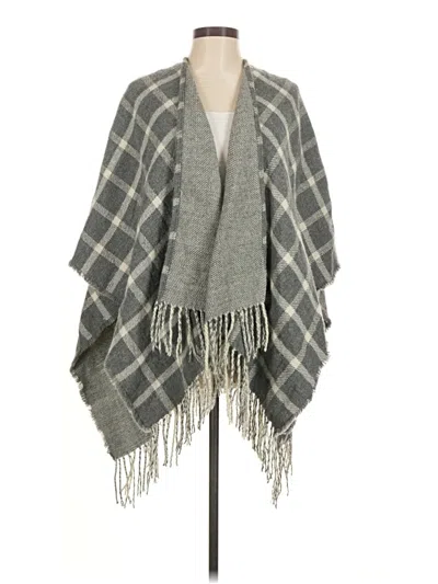 Pre-owned Charlie Paige Poncho In Gray