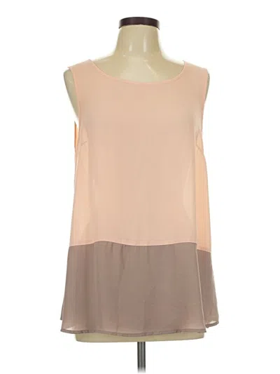 Pre-owned Charlie Paige Sleeveless Blouse In Tan