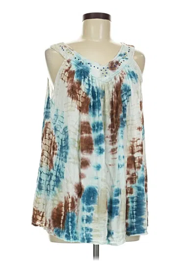 Pre-owned Charlie Paige Sleeveless Blouse In Teal