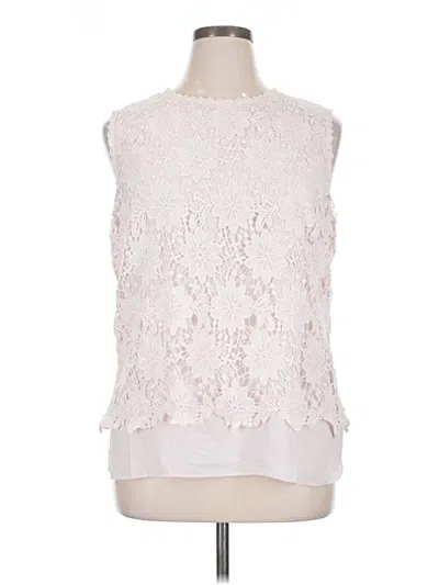 Pre-owned Charlie Paige Sleeveless Blouse In White