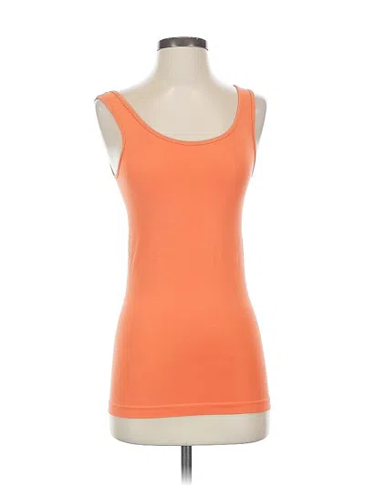 Pre-owned Charlie Paige Tank Top Orange Strapless Neckline Tops