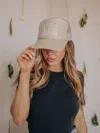 CHARLIE SOUTHERN MOM TRUCKER HAT IN TAN