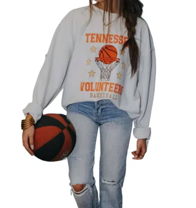 Charlie Southern Vols Basketball Cord Sweatshirt In Off White