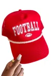 Charlie Southern Women's Football Rope Trucker Hat In Red In Red