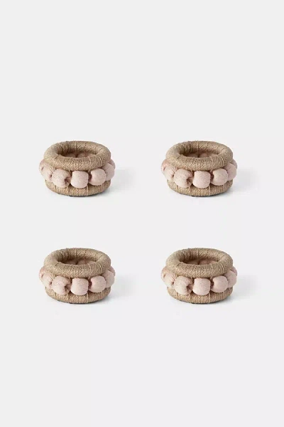Charlie Sprout Berry Napkin Rings In Beige