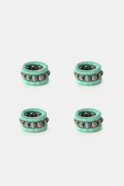 Charlie Sprout Berry Napkin Rings In Blue
