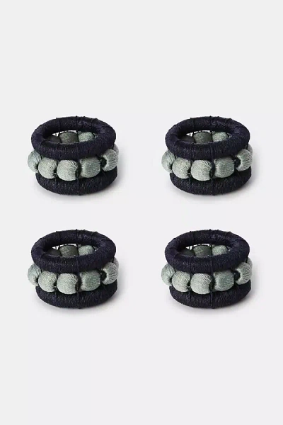 Charlie Sprout Berry Napkin Rings In Blue