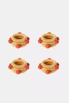 Charlie Sprout Bubble Napkin Rings In Orange