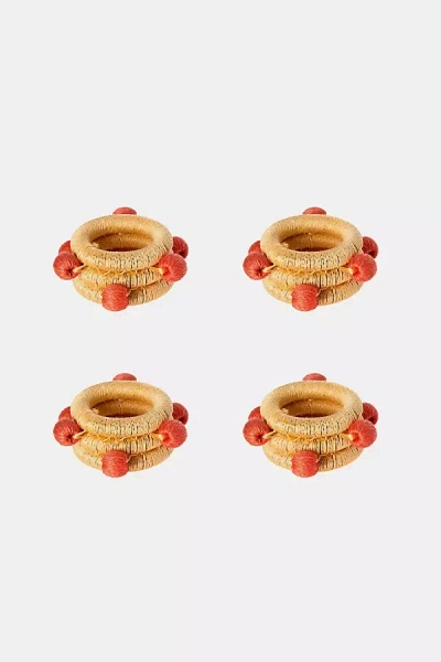 Charlie Sprout Bubble Napkin Rings In Orange