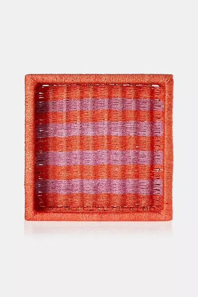 Charlie Sprout Cabana Large Square Tray In Orange