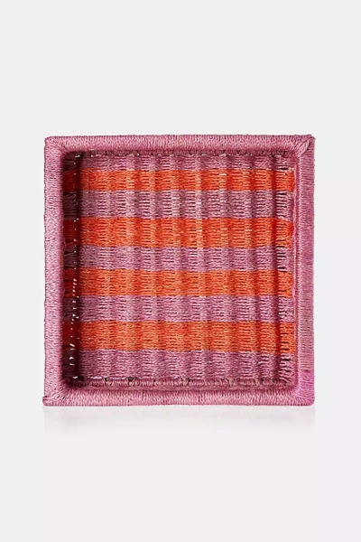 Charlie Sprout Cabana Large Square Tray In Pink